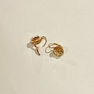 Swarovski Gold “Globe” Earrings